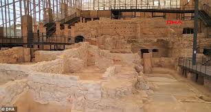 This french vanilla room darkening roman shade blind and shades can reach the opportunity for complete privacy. Roman Rock Hewn Dining Room Discovered Under 50 Feet Of Earth In Turkey S House Of The Muses Todayuknews