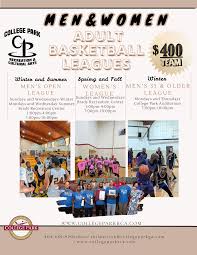 Adult Basketball — College Park Recreation and Cultural Arts