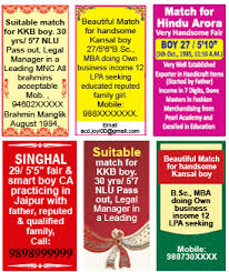 The Hindu matrimonial classifieds: your ...