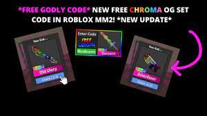 How to get free godly's in mm2! Free New Godly Code New Chroma Og Set Code Found In Roblox Mm2 Working Codes Valid 2021 Youtube