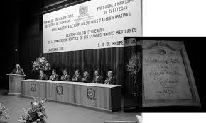 .la celebración por los 100 años de la constitución política mexicana con la exposición: Importancia De La Constitucion De 1917 De Los Estados Unidos Mexicanos