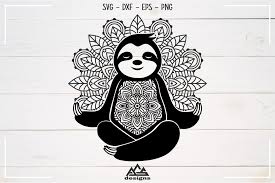 Download Sloth Mandala Zentangle Svg Design By Agsdesign Thehungryjpeg Com PSD Mockup Templates