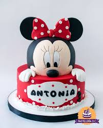 Torta De Minnie Mouse Basada En Un Diseno De Sweet Bites Minnie Mouse Cake Based On An Origi Tortas Infantiles Torta Minnie Tortas Pasteles De Baby Shower