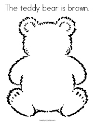 The Teddy Bear Is Brown Coloring Page Teddy Bear Coloring Pages Bear Coloring Pages Teddy Bear Picnic