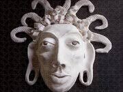 Mask The Aztec Metal Print