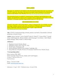 The positivity rate stood at 10.6 percent. Pdf Covid 19 Related Knowledge Attitudes Practices And Needs Of Households In Informal Settlements In Nairobi Kenya