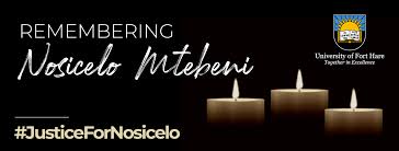 Fort hare announces mourning and remembrance activities to honor nosicelo mtebeni. 4mnwldahardf0m