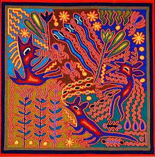indigo arts gallery huichol indian art yarn painting coloriage ours polaire