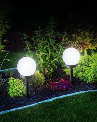 Keep Your Garden Walkway Or Patio Illuminated With The Dual Use Solar Globe Lights Whether You Wish T Solar Lights Garden Outdoor Path Lighting Solar Lights