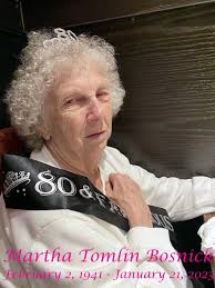 Martha Tomlin Bosnick Obituary