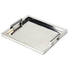 Serve Cocktails At Your Next Party Or For That Special Someone On This Rectangle Solid Serving Tray It Serving Tray Mirrored Serving Tray Silver Serving Trays