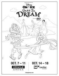 Disney On Ice Dare To Dream Coming To The Bay Area Coloring Page Half Crazy Mama Disney On Ice Coloring Pages Disney Coloring Pages