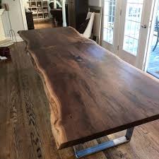 From modern to contemporary to rustic, our slab walnut dining table is the perfect way to seat your whole family for a holiday meal. Live Edge Black Walnut Dining Table Wood Slabs