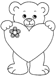 coloriage ourson a colorier dessin imprimer coeur jaguar cool