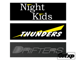 Night Kids Thunders Drifters Kill Mark Initial D Printed Stickers Kids Night Kids Initial Initials