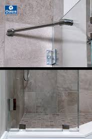 Frameless neo angle steam shower door enclosure with movable transom. Custom Shower Enclosures Oasis Shower Doors