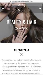 Millennio Design Wow Worthy Websites For Business Minded Women Video Beauty Salon Websites Hair Salon Brands Hair Salon Web Design