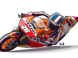 moto gp illustration vector graphics from studio sine