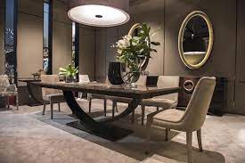 Michel is an exclusive, luxury piece , made of emperador marble , with its dramatic veins, making this table even more stunning. Seater Dining Luxury Modern Dining Table Design Novocom Top