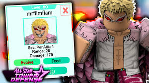 All star tower defense wiki is a fandom games community. Level 80 Maxed Doflamingo In All Star Tower Defense Youtube