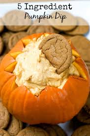 5 Ingredient Pumpkin Dip Main Image For Recipe Of Pumpkin Dip In A Pumpkin With Ginger Snap Cookie Stuck In It Pumpkin Dip Ginger Snap Cookies Pumpkin Fudge
