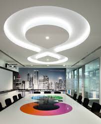 Feature Lighting Meeting Rooms This Cool Lighting Fixture In A Figure Eight Was A Bright Id Ceiling Design Modern Ceiling Design Ceiling Design Living Room