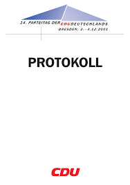 Die vertrauensfrage ist in vielen parlamentarischen demokratien ein instrument der regierung zur disziplinierung des parlaments. Http Www Kas De Upload Acdp Cdu Protokolle Parteitage 2001 12 02 04 Protokoll 14 Parteitag Dresden Pdf