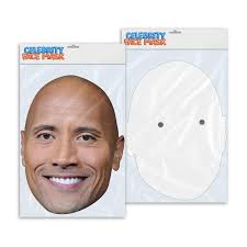Personalised Funny Celebrity Face Mask Dwayne Johnson Ready to Wear, Fun  Party Gifts Unique for Fans, Novelty Face Masks