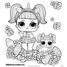 Lol Unicorn Coloring Pages Doll And Pet For Easter Barbie Coloring Pages Unicorn Coloring Pages Cute Coloring Pages