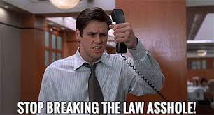 Stop breaking the law, asshole! Stop Breaking The Law Gifs Tenor