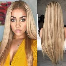 Well you're in luck, because here they. Women Blonde Long Hair Full Wig Curly Wavy Straight Synthetic Hair Wigs Ilc Eur 19 41 Picclick De