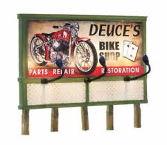 Details About Woodland Scenics Lighted Billboard Just Plug R Deuces Parts And Repair