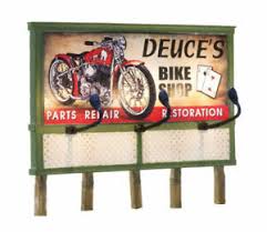 details about woodland scenics lighted billboard just plug r deuces parts and repair