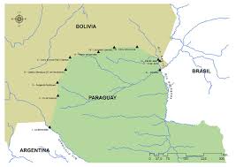 Mapa ríos de la triple frontera. Bolivia Paraguay Border Wikidata