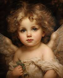 Cherub High Resolution for Large Scale Prints Christian Catholic Fine Art  Devotional Artwork Church Inspired High Quality Faith Bible Angel