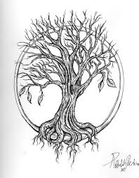 A tattoo stencil is used to accurately transfer a design from paper to your skin. Oak Tree Tattoo Design Stencil