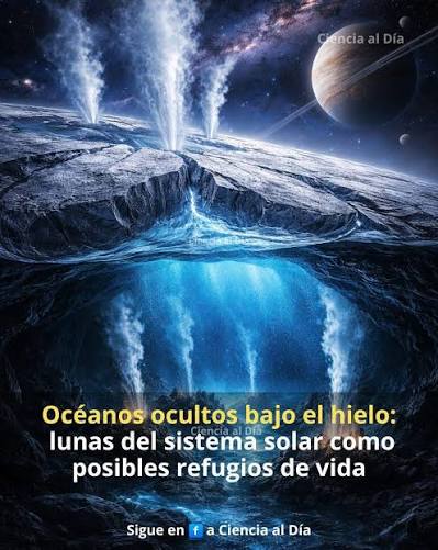 ❄️ El misterio acuático oculto bajo el hielo Cuando pensamos en agua líquida, solemos imaginar ríos, mares y océanos iluminados por una estrella. Sin embargo, en el sistema solar existen mundos donde