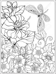 Top 25 butterfly coloring pages: Decorative Flowers Birds And Butterflies Coloring Book For Adult And Older Children Coloring Page Outline Drawing Vector Illustration Royalty Free Cliparts Vectors And Stock Illustration Image 57225574