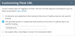 How To Make Plesk Interface Accessible Over A Hostname Domain Without Entering The Port Number Plesk Help Center
