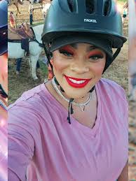 Pretty Country Girl Horseback Riding at Marshall Creek Ranch