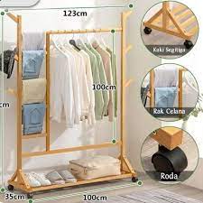 Kapstok kayu 5 hook minimalis a654 hanger baju gantungan baju gantungan pakaian gantungan konci rak topi gantungan dinding gantungan kayu. Qp1q Dejavu Gantungan Baju Celana Hanger Stand Kayu Minimalis Hsh201 Kayu Rak Baju P6lo Shopee Indonesia