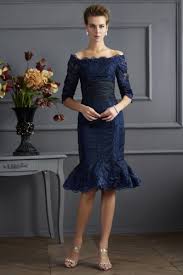 It will make you so beautiful and impressive. Knee Length Off Shoulder Lace Mother Of Bride Dress