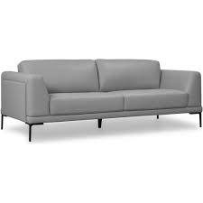 We like its soft, natural touch to the hand & superior durability. Moroni 57803b1192 Kerman Top Grain Leather Sofa In Light Grey