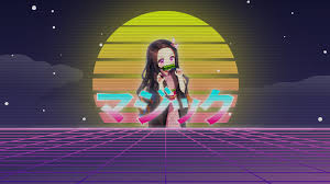 Ultra hd 4k wallpapers for desktop, laptop, apple, android mobile phones, tablets in high quality hd, 4k uhd, 5k, 8k uhd resolutions for free download. Demon Slayer Nezuko Kamado Vaporwave With Background Of Moon Dark Sky And Stars 4k Hd Anime Wallpaper A Wallpaper Wallpapers Printed