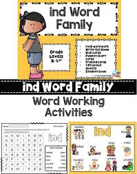 Ind Word Family Activities Word Families Word Family Activities Word Family Worksheets