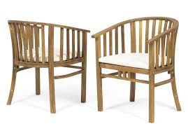 Rosecliff Heights Thacker Outdoor Teak Patio Dining Chair With Cushion Wayfair Patio Rocking Chairs Teak Outdoor Teak Chairs