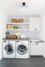In a small laundry room, you'll want to keep at surface space free, which means using your walls and ceilings, too. Small Space Small Laundry Room Designs Ecsac