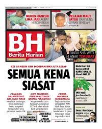 Edisi harian dihadirkan dalam 3 bagian utama; Surat Khabar Berita Harian