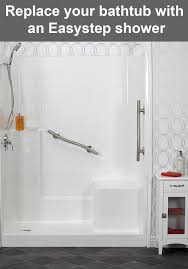 An Easy Step Shower From Freedom Showers Is Perfect For A Multi Generational Home This 3 Piece E Shower Remodel Tub To Shower Conversion Diy Bathroom Remodel