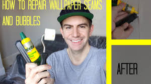 How To Repair Wallpaper Seams Wallpaper Bubbles Wallpaper Repair Diy Wallpaper Bubbles
